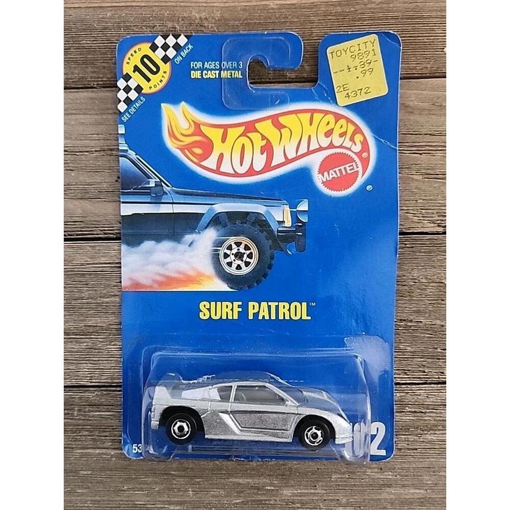WRONG CARD ERROR 1990 Zender Fact 4 HO Hot Ones Wheels #125 on Surf Patrol Card